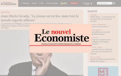 Le Nouvel Economiste – Jean-Marie Cavada, “La presse est en feu, mais tout le monde regarde ailleurs”