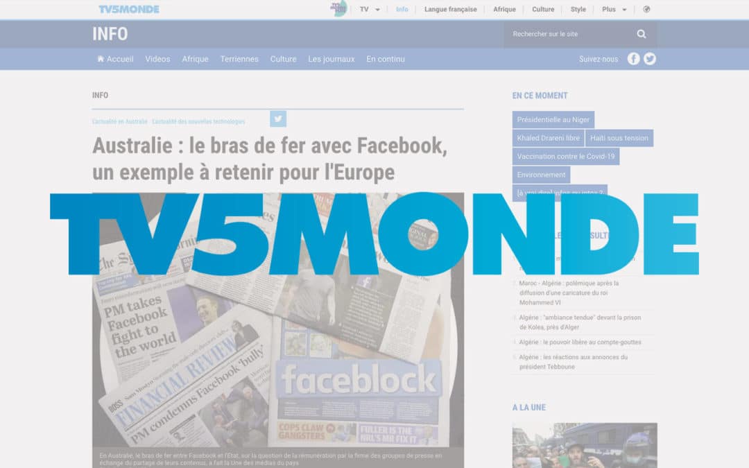 Australie : le bras de fer avec Facebook, un exemple à retenir pour l’Europe – TV5Monde