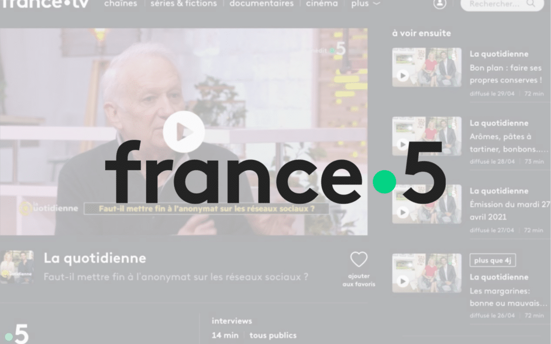 JM Cavada invité de la Quotidienne France 5 – Faut-il mettre fin à l’anonymat sur les réseaux sociaux ? – France 5