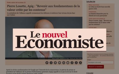Pierre Louette, Apig : “Revenir aux fondamentaux de la valeur créée par les contenus” – Le Nouvel Économiste