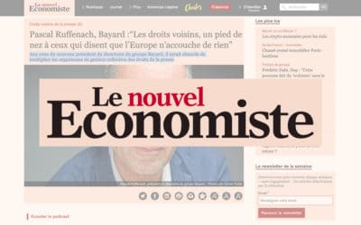 Pascal Ruffenach, Bayard Presse :“Les droits voisins, un pied de nez à ceux qui disent que l’Europe n’accouche de rien”  – Le Nouvel Économiste
