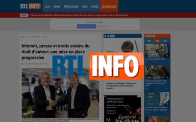 Internet, presse et droits voisins du droit d’auteur: une mise en place progressive  – RTL INFO