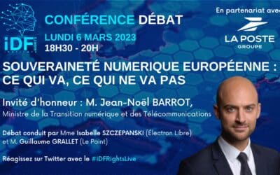 Conférence débat : Souveraineté numerique européenne : ce qui va, ce qui ne va pas en présence de M. le Ministre Jean-Noël Barrot